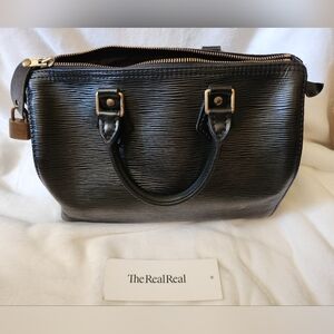 Louis Vuitton Black Epi Speedy 30